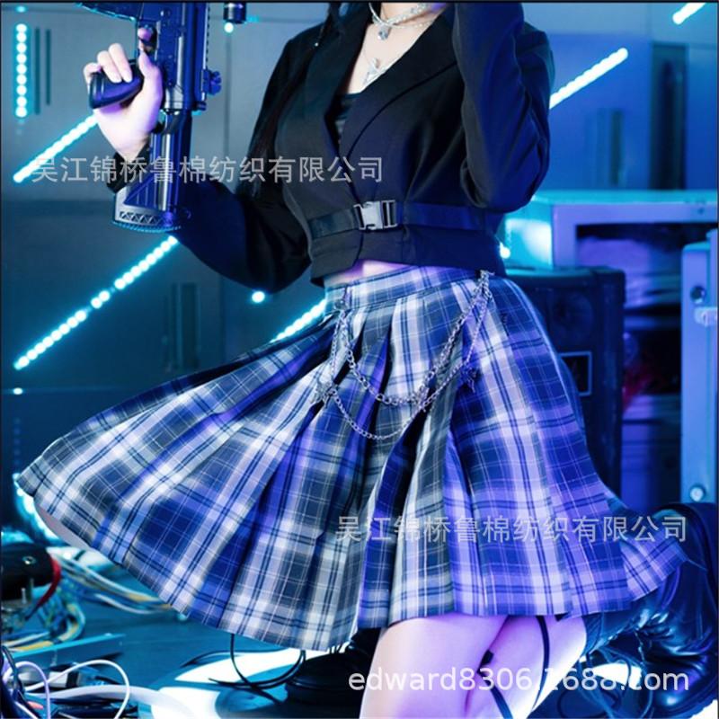 色织格子半身裙JK制服女裙子74.JPG