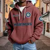 Ropa Nueva para Hombre Transfronteriza Amazon Más Vendida Cremallera Multibolsillo Nueva Sudadera Tendencia de Comercio Exterior Sudadera Serie NFL