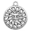 35 Tipos de Accesorios para Joyería Retro de Aleación DIY, Sol Plateado Antiguo, Estrella, Luna, Colgante para Collar, Pulsera, Materiales