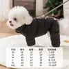 Jaqueta de Penas para Cachorro Roupas Quentes de Inverno para Cachorros Pequenos Como Teddy e Bichon, Casaco de Quatro Patas para Outono e Inverno com Fixador para Guia, Roupas para Cachorro Pet