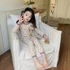 Pijama Infantil para Niños y Niñas, Nuevo Estilo Otoño, Set de Ropa Interior de Dibujos Animados Clase A, Ropa de Casa Elástica de Lana para Bebé 280g