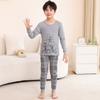 Novo Conjunto de Roupa Íntima de Algodão para Crianças Outono e Inverno Estampa de Desenho Animado Camiseta Básica de Lã de Algodão para Meninos e Meninas