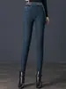 9219 pantalones de invierno ajustados tipo lápiz prenda exterior base cintura alta elástico mom pantalones para mujeres de mediana edad de mediana edad y mayores jeans suaves
