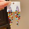 Pendientes de Borla Irregulares de Cristal de Zircón de Lujo Ligero Aguja de Plata Estilo de Nicho Europeo y Americano Personalidad Elegante Pendientes de Alta Gama