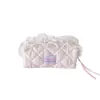 Bolsa de maquillaje muy atractiva y de gran capacidad, estuche para lápices de tela de oso rosa suave, bolsa de almacenamiento para papelería para niñas y estudiantes