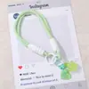 Correa para Teléfono de Color Macaron con Doble Hebilla Colgante Llavero Estrella Corazón Decoración de Cuerda Trenzada Anti-Pérdida para Manualidades