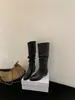 []Por dentro~Botas femininas de bico fino francês acima do joelho 2026 novo estilo botas de cano alto amassadas