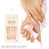 Europa y Estados Unidos caliente largo 24 piezas de color ropa de ballet uñas postizas removibles acabado de uñas color sólido se puede procesar