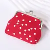 Bolsa para Monedas de Lunares, Estilo Lindo y Fresco para Mujeres, Bolsa Portátil para Guardar Monedas, Mini Billetera Estilo Ins al por Mayor