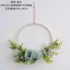 Huajiang Rosa Folha de Dinheiro Meio Círculo Decoração de Parede Flor Buquê de Flores Artificiais Decoração de Parede Rosa Flor Artificial Decoração de Casa