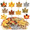 Colgante de Fieltro No Tejido Transfronterizo Otoño Acción de Gracias Tridimensional Fieltro Lindo Hoja de Arce Calabaza Decoración de Fiesta Venta Directa de Fábrica
