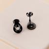 Murciélago fantasma calabaza gato de Halloween y otras formas aretes de acero inoxidable tres colores opcionales fábrica en stock suministro transfronterizo
