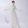 Pantalones de Danza Clásica para Mujer, Estilo Nuevo, Estilo Antiguo, Pantalones de Pierna Ancha de Doble Capa, Ropa de Práctica para Actuaciones, Danza Étnica Moderna China, Gasa Fluida