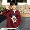 Suéter Básico Waffle Knit Estilo Coreano Primavera e Outono Falso Duas Peças para Crianças Médias e Grandes Bebê Casual Versátil