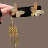 Pasador de Pelo con Borla de Mariposa Dorada, Nuevo Estilo Chino Estilo Antiguo Accesorio para el Cabello para Mujeres, Pin Lateral con Acabado de Alta Gama, Accesorio para el Cabello