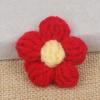 Lindo y Dulce Flor Puff Hecha a Mano Lana Crochet Pequeño Broche de Flor Flor Decorativa para Ropa Decoración para Bufanda Sombrero