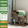 Soporte de exhibición de piedra, soporte para pecera, base, mesa auxiliar, mesa de rincón, soporte para plantas, sala de estar de madera maciza de pie