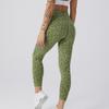 Calça Fitness Amazon Cruzada para Bumbum de Pêssego Estampa de Leopardo Leggings de Corrida Levanta Bumbum Sem Costura Leggings de Yoga Atacado