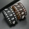 Pulsera Decorativa Creativa y Personalizada de Calavera de Aleación, Pulsera Sencilla de Cuero Retro, Nueva Joyería Transfronteriza