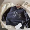 Fofo e macio~Moletom casual infantil estilo coreano com desenho animado para meninos e meninas, estiloso e versátil, blusa de manga comprida para primavera e outono