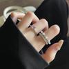 Anillo de circón simple de amor suave de alta calidad con diseño de nicho, exquisito anillo de dedo personalizado de moda de celebridades de Internet coreanas