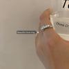 Anillo con hebilla de cinturón de amor, anillo de dedo índice con personalidad de moda femenina que combina con todo, diseño de nicho, anillo ajustable con apertura.