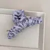 Nuevo Accesorio para el Cabello con Envoltura de Tela Plisada tipo Seda Pasador para el Cabello para Mujeres, Pinza de Garra Grande Suave para el Cabello, Adorno para el Cabello de Pinza de Tiburón