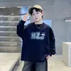 Tallas Medianas y Grandes para Niños 2026 Nuevo de Moda Genial Manga Larga Cuello Redondo Diseño Estampado Sudadera con Capucha Otoño Casual Atractivo Moderno
