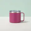 Caneca de Camada Dupla com Alça Simples Criativa, Caneca de Escritório, Copo de Café de Aço Inoxidável, Copo Térmico Portátil, Logo Personalizado