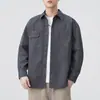 Ropa para Hombre Fengshe / Nueva Camisa de Trabajo Retro Japonesa de Primavera y Otoño para Hombre, Camisa Casual Holgada Estilo Americano con Retazos