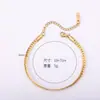Fornecimento Direto Transfronteiriço Pulseira de Aço Inoxidável Moda Europeia e Americana Corrente Cubana Banhada a Ouro 18K Corrente Lisa Pulseira de Aço Titânio Versátil