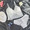 Conjunto de Sutiã Sem Fio, Sutiã Push-Up para Seios Pequenos, Sutiã Sexy que Junta os Seios Laterais e os Levanta, Conjunto de Sutiã Fino para Meninas, Conjunto de Duas Peças