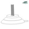 Venta Caliente Transfronteriza Ventosa de Tornillo de 32 mm Ventosa de Tuerca Transparente M4M5M6 con Rosca Longitud 6-15 mm