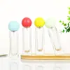 Botellas de Perfume de Cierre a Presión Esféricas de Colores al por Mayor, Botellas Cuadradas de Muestra de Vidrio Transparente, Botellas de Spray de Presión Portátiles para Viaje