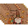 Manteles individuales de lino Amazon Otoño Acción de Gracias Transfronterizos para Decoración de Fiesta Festiva en Sala de Estar Comedor del Hogar Banderines de Mesa Personalizados