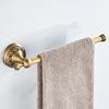 Colgante de herrajes de baño nuevo de 29 cm de largo, material de cobre retro, base repujada, barra corta individual para colgar toallas