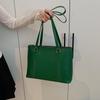 Bolsa Grande de Verão para Mulheres 2026 Novo Estilo Coreano Tendência Simples Grande Capacidade Couro Macio Bolsa Tote Casual Versátil Bolsa de Ombro