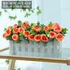 Adornos de Maceta de Flores Artificiales, Macetas de Valla, Juegos de Flores Artificiales, Decoraciones Festivas para Sala de Estar, Decoraciones de Interior, Arte Floral de Plástico