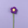 Flor pequeña de lana tejida a crochet hecha a mano transfronteriza de 4 cm, flor puff, flor artificial, ramo lindo, flor decorativa