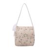 Bolsa de Palha Tecida Estilo Coreano com Renda Nova Inverno 2020 Bolsa Grande de Palha Tecida Estilo Ocidental Bolsa Saco de Palha Bolsa de Ombro para Estudante