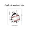 Nuevo KG231 pegatina interruptor de béisbol pared rota gabinete dormitorio mesita de noche porche decoración pared hogar pegatina de pared autoadhesiva