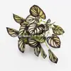 Ramo Pequeño Artificial Transfronterizo de Hojas de Rábano Verde, Hojas de Camote, Flores Artificiales, Muros Verdes de Plantas, Decoración de Pared de Césped, Arreglo Floral para Valla de Balcón