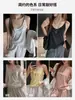 Camisola Elástica Estilo Perezoso y Relajado para Mujer, Nuevo Estilo de Verano, Top Holgado sin Mangas que Cubre los Lados del Pecho, Adecuado para Usar como Prenda Exterior