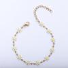 Jinyiyuan Daisy pulseira de seis pétalas crisântemo 18K ouro dupla face pingando óleo moda all-match diy joias em estoque