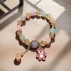 Pulsera de Ojo de Gato Mariposa Blanca/Azul/Morada/Verde/Rosa para Mujer Moda Elegante Más Fácil de Combinar Pulsera de Temperamento Transmisión en Vivo Nuevo Estilo Caliente