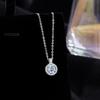 Colar Feminino Oito Corações e Oito Flechas Zircônia Moissanita Diamante Flash Design Nicho Estilo Ins Senso Avançado Corrente de Clavícula Luxo Explosivo