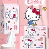 Toalhas de Rosto Descartáveis Originais Hello Kitty da Sanrio Podem Ser Penduradas Tridimensionalmente e Estão Disponíveis para Uso Seco e Úmido, com Textura de Pérola Espessada