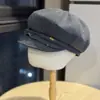 Nuevo Sombrero de Lana tipo Newsboy con Borde de Lentejuelas y Pliegues para Mujer, Estilo Dulce y Lindo Japonés, Hace que la Cara se Vea Más Pequeña, Sencillo y Moderno