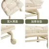 Taburete Pequeño Giratorio con Ruedas, Taburete Bajo para Uso Doméstico, Taburete para Cambiarse los Zapatos, Banco Infantil con Ruedas, Silla con Respaldo Sellador de Costuras