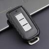 Adecuado para llave de coche Mitsubishi Outlander nueva Carcasa fibra de carbono goma suave Lancer sports Control Remoto Inteligente paquete funda protectora